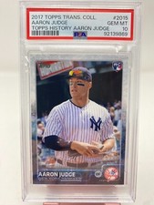2017 TOPPS TRANSCENDENT VIP PARTY AARON JUDGE RC 2015 PSA GEM MT 10 02/87