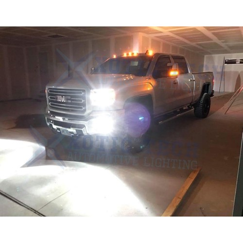 For GMC Sierra 1500 2500 3500 2007-2014 LED Headlights High Low + Fog Light Bulb - Picture 11 of 12