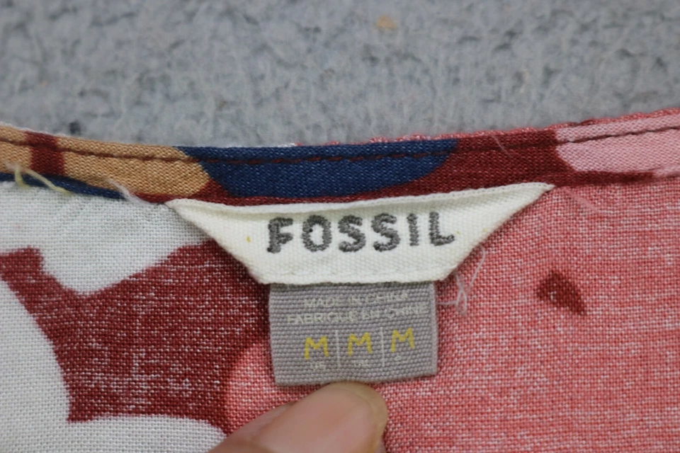 Vestido Fossil Babydoll Floral Viscosa-Talla Mediana-Cottagecore-Romántico-Suave Foto 4 de 4