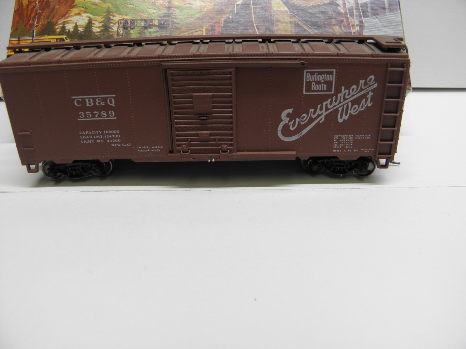 Athearn #40' S/ Door Steel Boxcar -Burlington Route -Cb&O # 35789 Ho Scale-Used