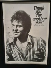Bobby Vinton Thank You Rare Original Promo Poster Ad Framed! #2