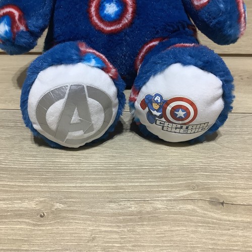 BUILD-A-BEAR BAB Captain America Bear Marvel Avengers Plush USA Patriotic - Picture 2 of 7