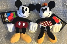 DISNEY JAPAN Unlimited 90s Classic 1930s MICKEY  MINNIE 7" Bean Bags PLUSH MWMT