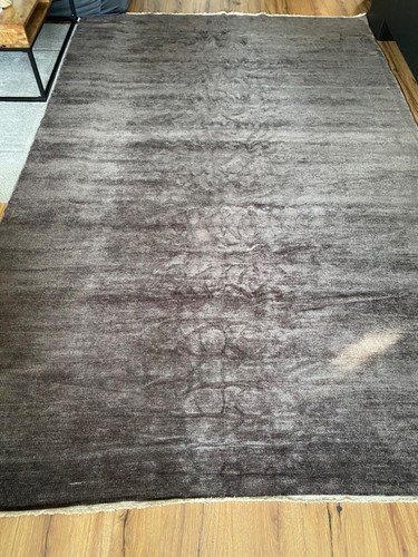 Flachgewebeteppich, handgewebt, 200x300 dunkelgrau - Bild 3 von 9