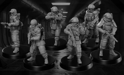 Aliens Colonial Space Marines 3D Printed Figures Sci-Fi Movie Custom Models