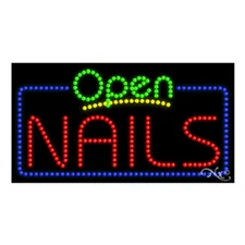 Nails LED Neon Sign 32"L x 17"H #25409