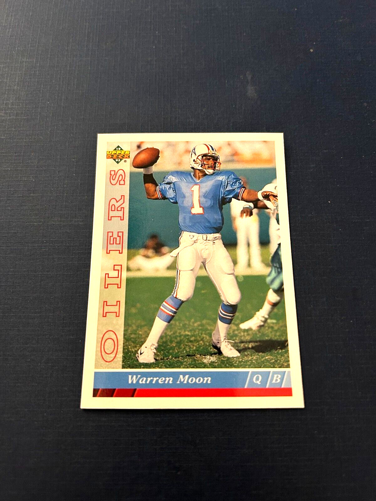 1993 Upper Deck Football Warren Moon #308 HOF Set Break NM