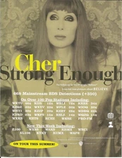 CHER Rare VINTAGE Strong 1999 PROMO TRADE AD Poster for Believe CD MINT USA