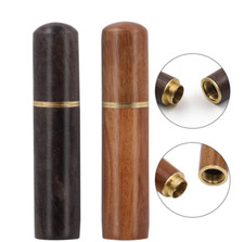 4x Needles Holder Toothpick Tube Hand Safe Sewing Needles Case Cylinder Wood Box