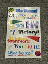 Mrs. Grossman 3 Sticker Sheets ~ Sports Teamwork Captions