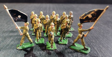 VINTAGE LEAD TOY SOLDIERS POST WWII COLLECITON OF 14 INFANTRY MADE JAPAN 25mm EX