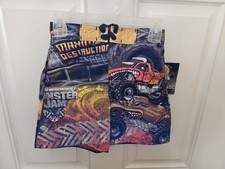 NEW NWT BOYS MONSTER JAM MONSTER TRUCKS SWIM TRUNKS BATHING SUIT SIZE 4