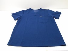 FIGS Technical Collection Scrub Top Mens Large Navy Blue Short Sleeve