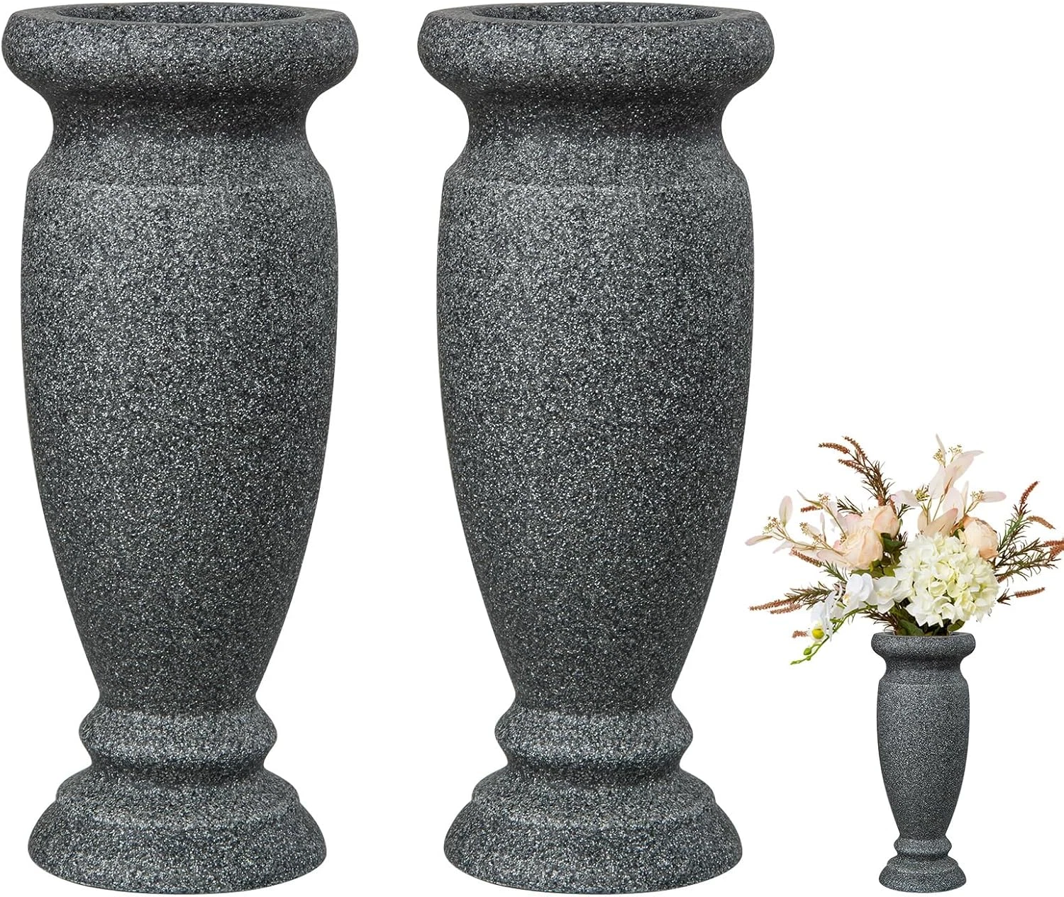 Cemetery Vase, Resin Grave Vase Memorial Flowers Vases for Home Tabletop, Artifi
Opens in a new wind
