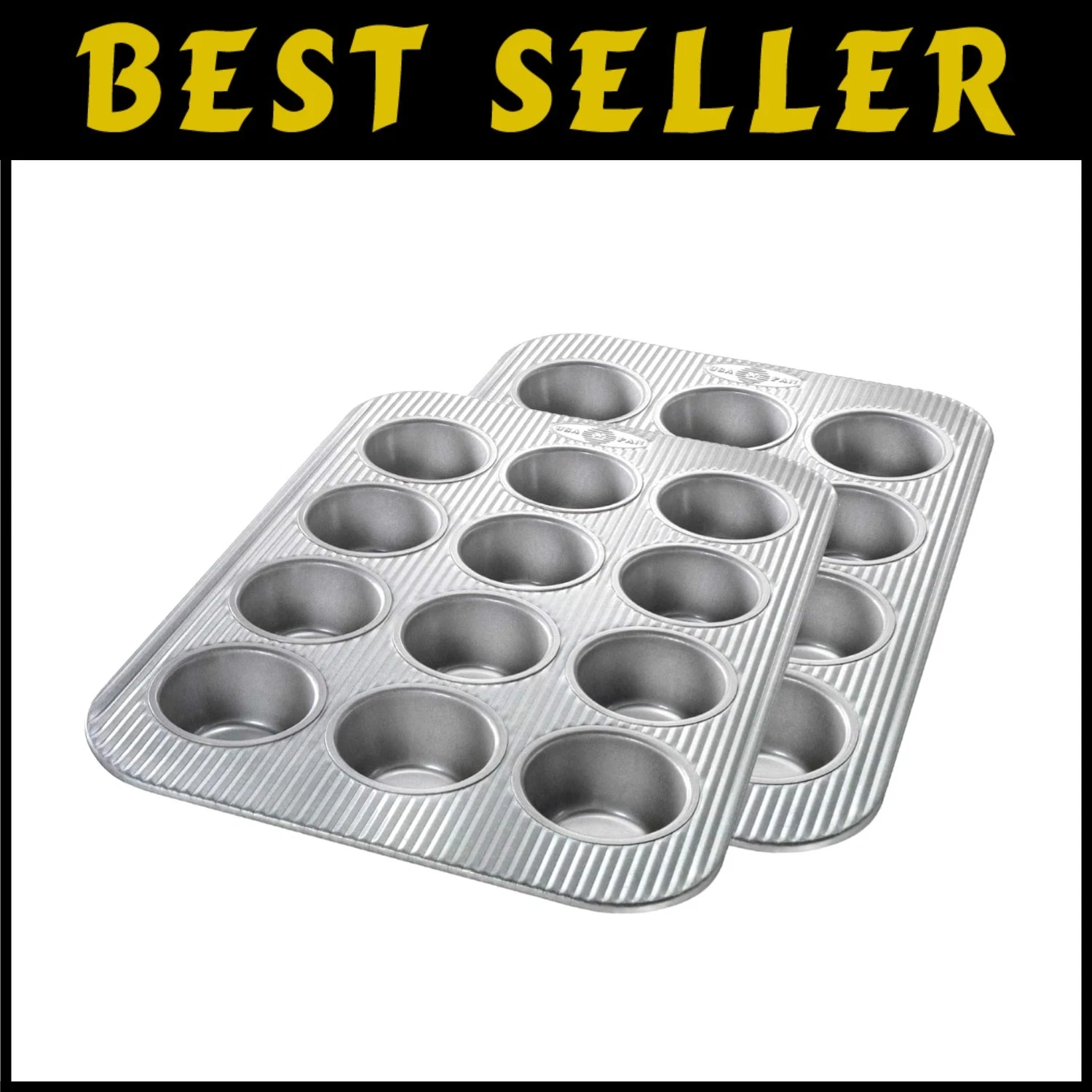 Aluminized Steel Muffin Pan Set - 12 Well x2