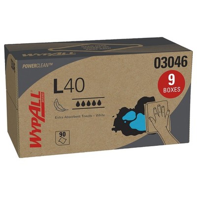 WypAll PowerClean L40 Cloths Extra Absorbent Wipes (03046), Pop-Up Box, Bulk ...