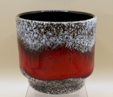 Vintage West German Fat Lava Small Jardiniere / Pot