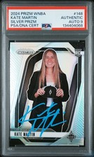 2024 PANINI PRIZM KATE MARTIN SILVER PRIZM AUTO PSA DNA 9 AUTHENTIC VALKYRIES