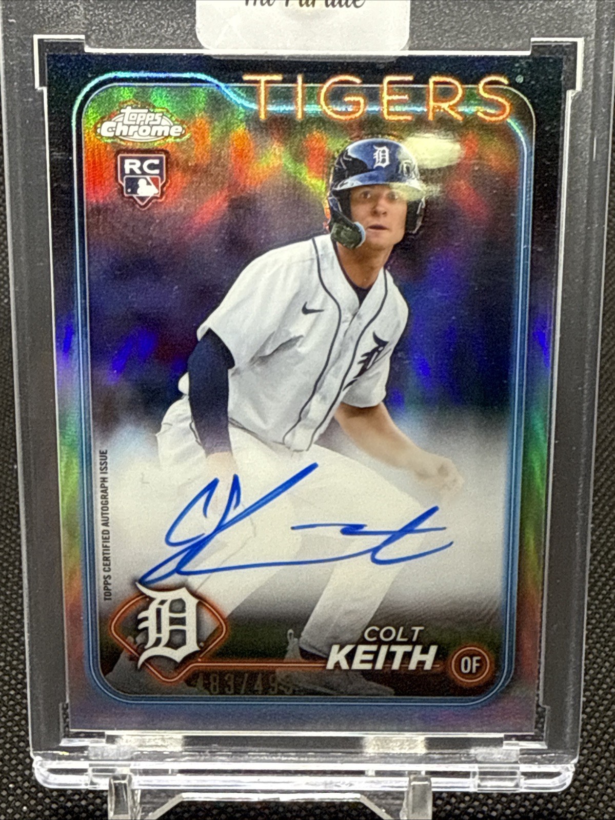 Colt Keith 2024 Topps Chrome Refractor RC Auto /499 #RA-CKE Tigers A5