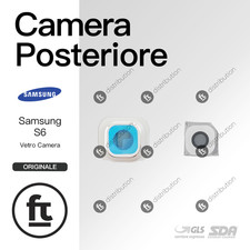 SAMSUNG VETRO FOTOCAMERA POSTERIORE S6 G920 BIANCO LENTE CAMERA VETRINO