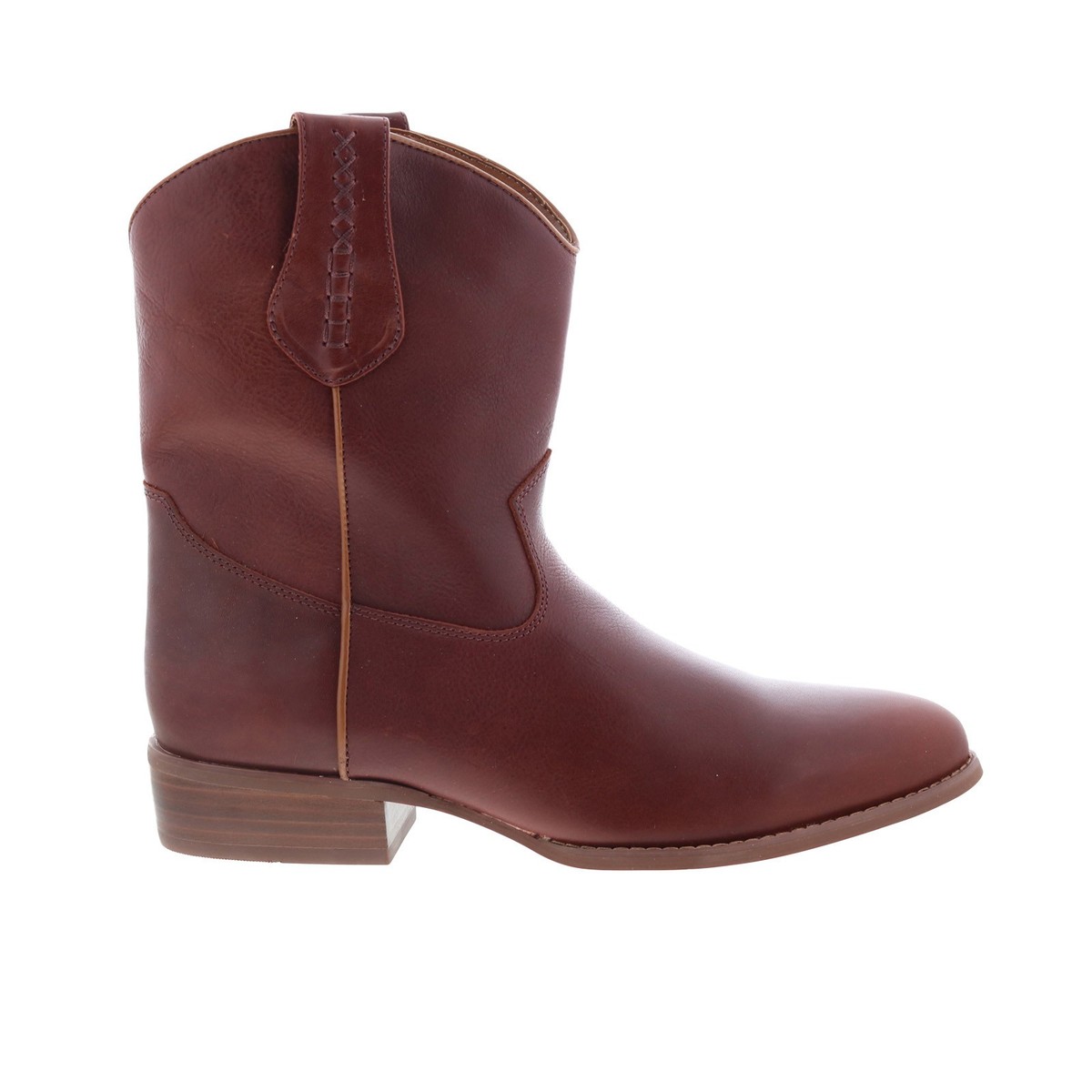 Dingo Lefty Western Boot DI-212 Mens Burgundy Leather Slip  display picture 2