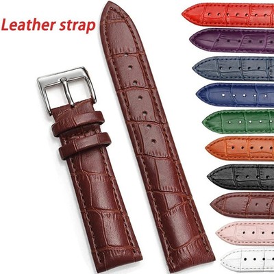 Genuine Leather Mens Watch Strap Band Brown Black 12mm 14mm 16mm 18mm 20mm 22mm