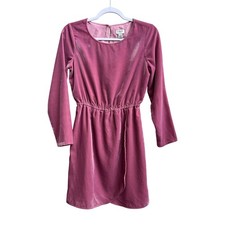 J. Crew Velvet Wrap Dress Long Sleeve Pink Size 0