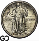1924 Standing Liberty Quarter, Scarce in MS, Choice AU++/Unc