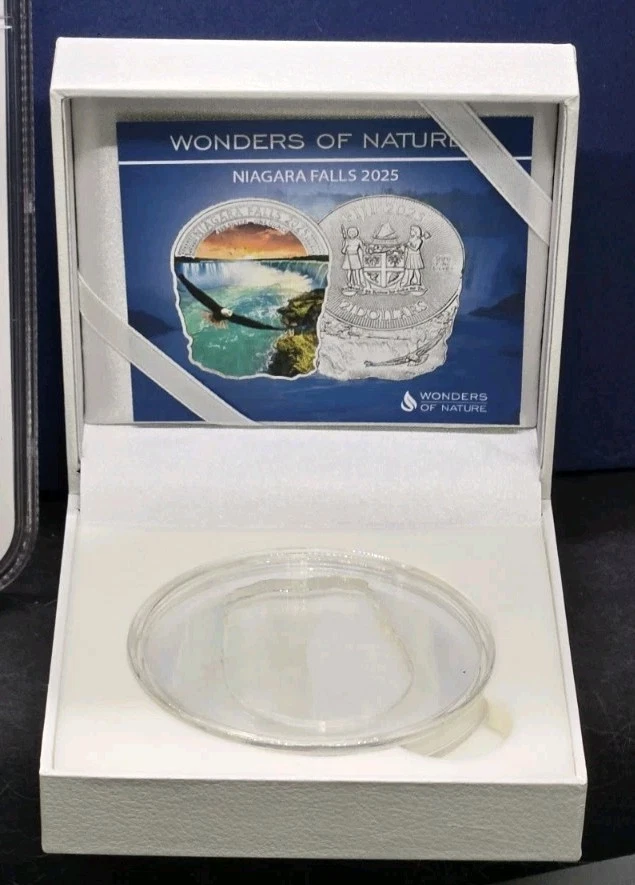 2025 FIJI 1 OZ $2 WONDERS OF NATURE : NIAGARA FALLS : NGC MS70 FR : SILVER COIN - Image 4 of 4