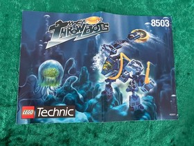 LEGO Technic Throwbots -- Scuba 8503 * 100% Complete w/ Book, Case, Discs * 1999