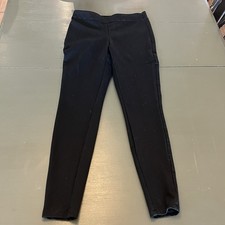 A New Day Women's Black Skinny Slim Pants Knit Stretch Zip Casual Solid