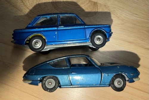 Vintage Corgi Toys HILLMAN IMP and LANCIA FULVIA SPORT ZAGSTO Diecast Cars