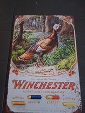 Enseigne en étain reproduction 8x12 Winchester et la Turquie