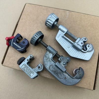 Lot Of 4 General Tools 120 Mark 1 Superior Tubing Pipe Cutter W/ Reamer Made USA
