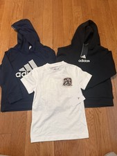 LOT of 3 2 NWT/1 preloved Boys Size 5/6 yrs Nike Jordan Tshirt Adidas Hoodie