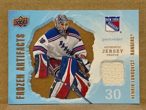 2008-09 Henrik Lundqvist Upper Deck Frozen Artifacts Jersey Swatch Card #FA-HL