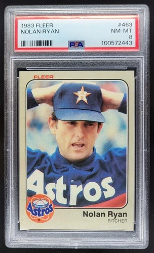 1983 Fleer Nolan Ryan #463 PSA 8 Houston Astros JE4