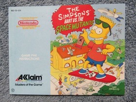 Simpsons Bart vs. The Space Mutants - Top Quality NES Manual "Feels Minty"