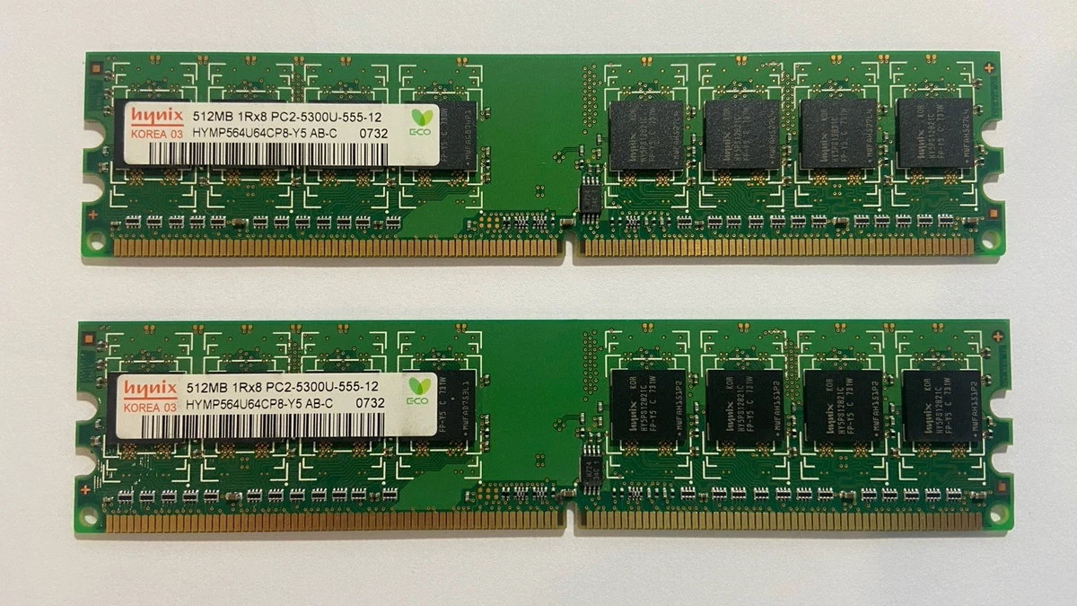 Hynix PC2-5300 DDR2-667 Computer Memory (RAM) 512 MB Capacity per