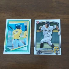 2025 Panini Donruss Rated Prospects Konnor Griffin #123 (RC) & 2025 Bowman BP-86