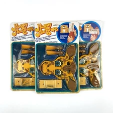 Set of 3 Vintage NIKKO 1984 Happy Hang Ups Giraffe Wall Hook Accessories