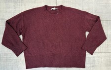 NWT Women s Loft Relaxed Everyday Sweater Deep Ruby Red Large