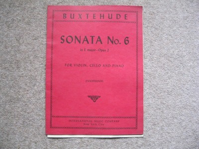 Buxtehude Sonate 6 e-Moll für Violine Cello & Klavier Doebereiner Noten