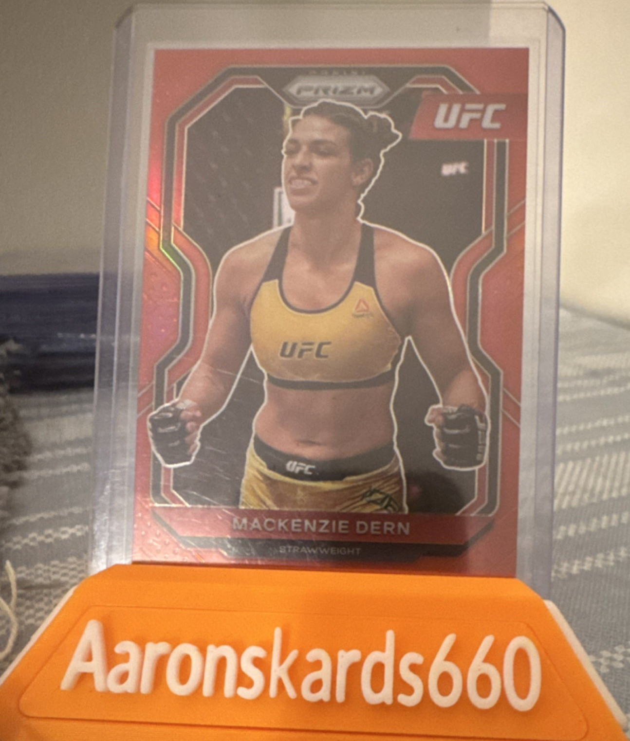 Panini Prizm UFC 2021 Mackenzie Dern #76 Red Prizm Serial Numbered Card /275