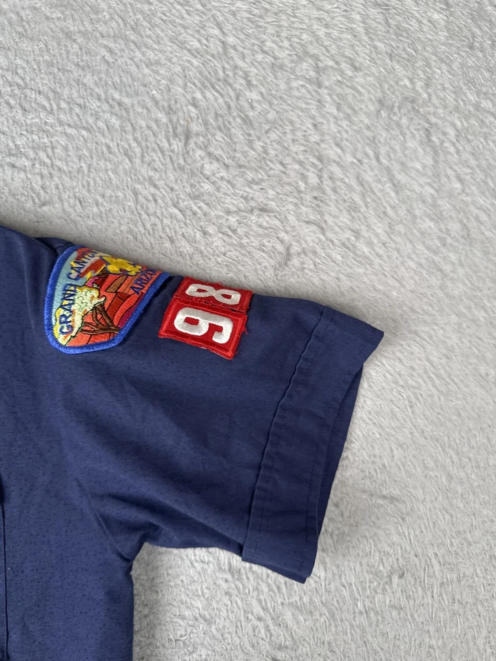 Boy Scouts of America Cub Scouts Shirt Youth Medium Blue Uniform Webelos Patches - Image 2 of 4