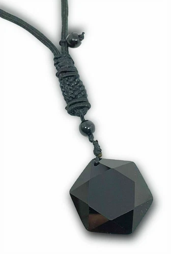 Obsidiana Colgante Estrella Collar Negro Hexagrama Piedras Preciosas... - Imagen 5 de 12