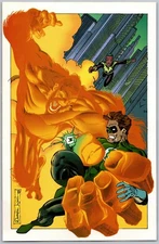 Green Lantern vs Sinestro Qwardians Comic Poster Splash Page Art Pin-Up