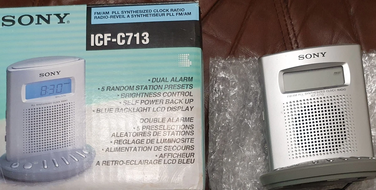 SONY ICF-C713 - Dream Machine / Rádio Despertador, vintage - COMPLETO