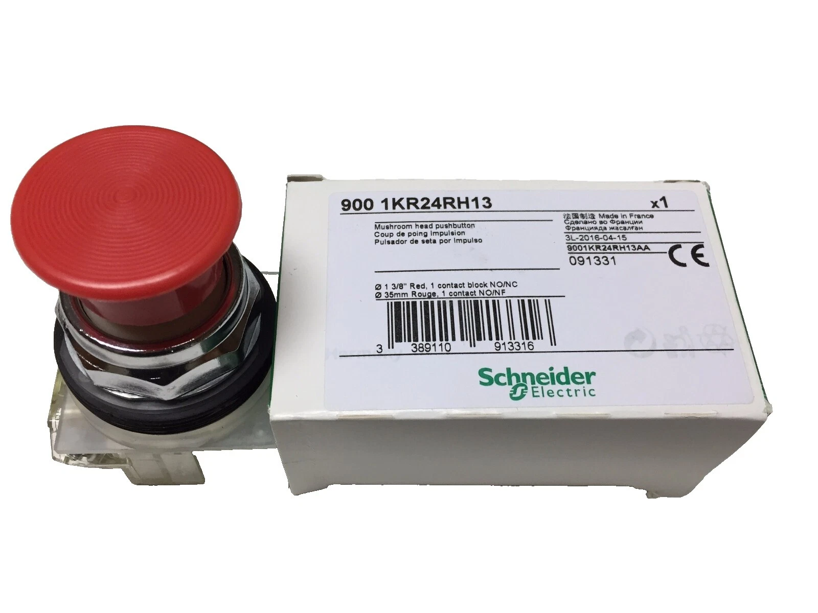 Interruptores de Botón Industrial Schneider Electric Tornillo