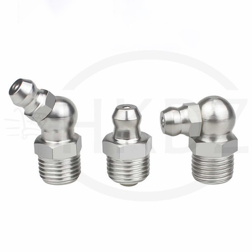 Stainless Steel Grease Nipples Straight 45° & 90° Elbow BSP,NPT Metric Hydraulic - Picture 14 of 38